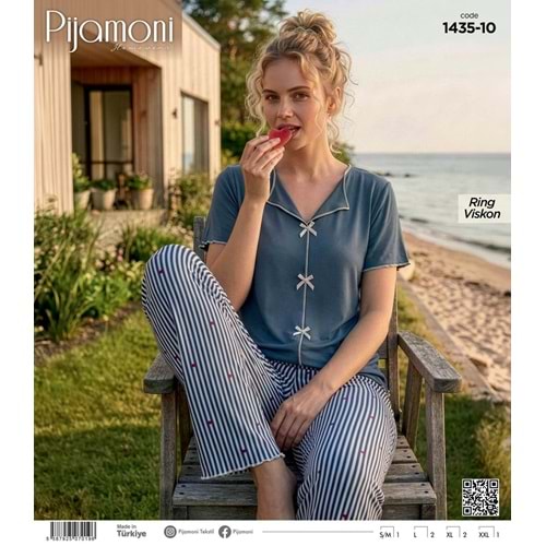 PJAMONİ 1435RINGVİSKON KISA KOL FİYONKLU TAKIM