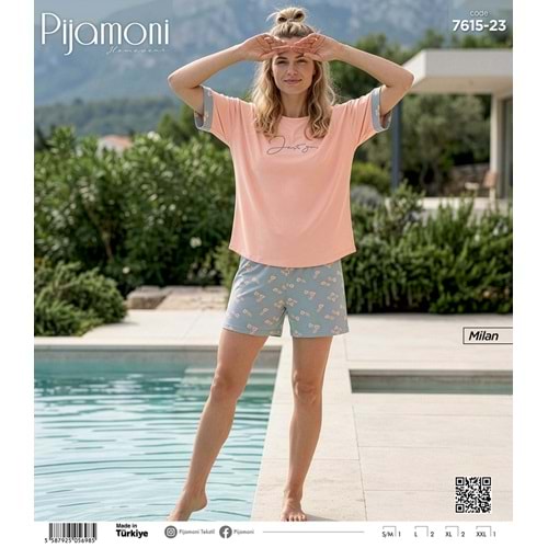 PJAMONİ 7615MİLAN KISA KOL ŞORTLU TAKIM