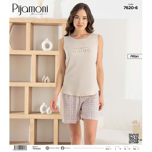 PJAMONİ 7620MİLAN SIFIR KOL ŞORTLU TAKIM