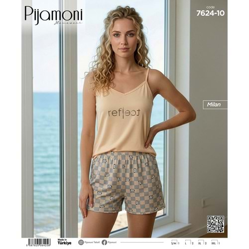 PJAMONİ 7624MİLAN İP ASKILI ŞORTLU TAKIM