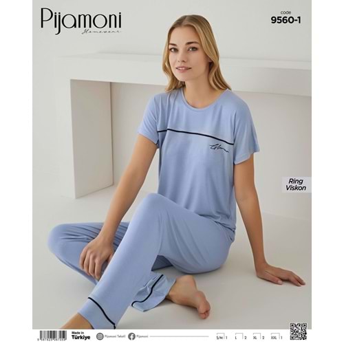 PJAMONİ 9560 RİNG VİSKON DÜZE DÜZ ARABİYELİ TAKIM