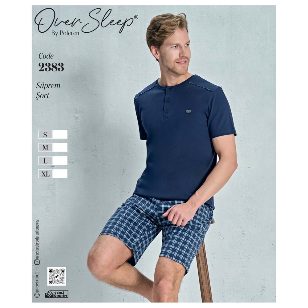 2383 OVER ERKEK SÜPREM ŞORT TAKIM(S-M-L-XL)