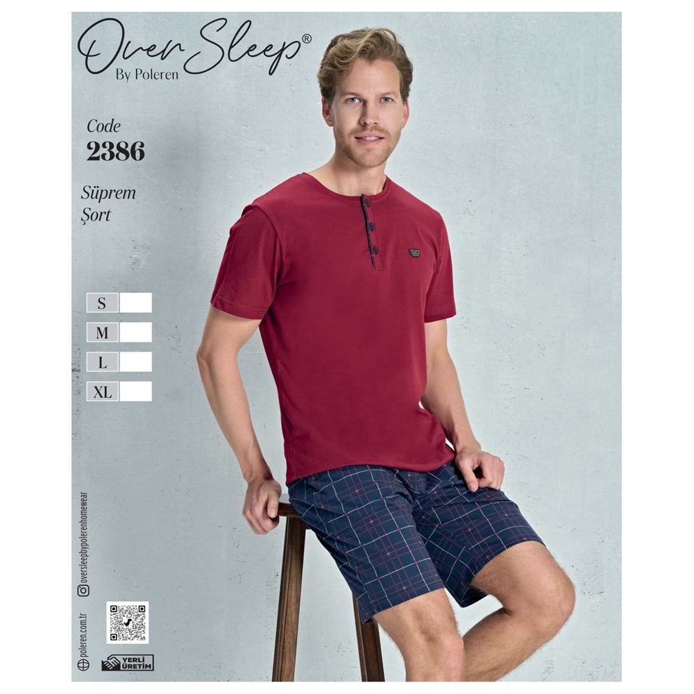 2386 OVER ERKEK SÜPREM ŞORT TAKIM(S-M-L-XL)