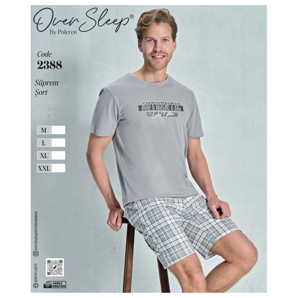 2388 OVER ERKEK SÜPREM ŞORT TAKIM(M-L-XL-XXL)