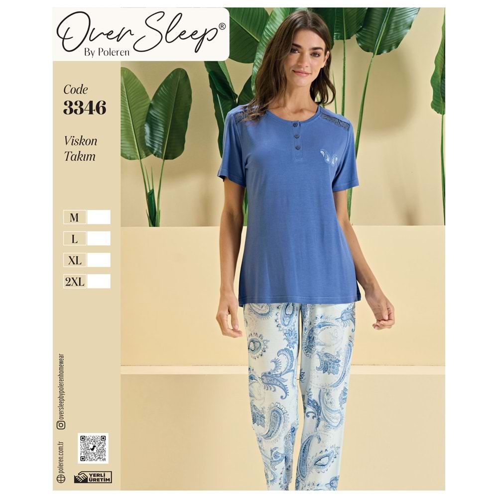 3346 OVER BAYAN VİSKON TAKIM(M-L-XL-XXL)